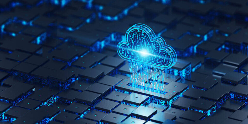 Kinaxis’s Niche AI Strategy Is Paying Off Illustration of data, cloud computing and microchips